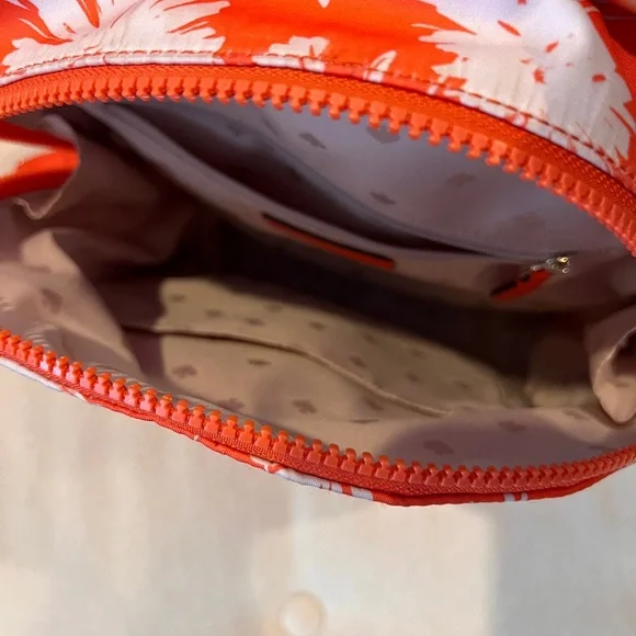 Kate Spade Orange and White Floral Mini Backpack